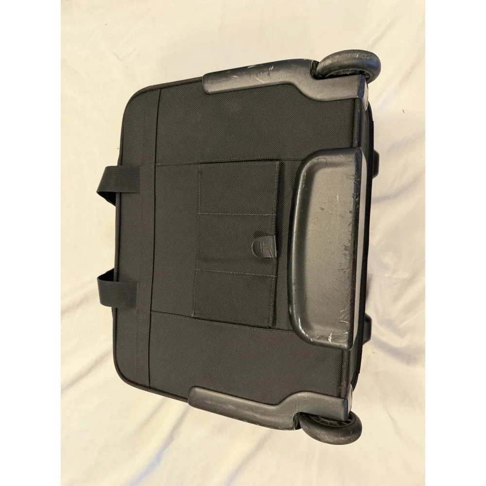 TUMI Alpha 26103D4 Black Nylon Deluxe Expandable Wheeled Rolling Briefcase